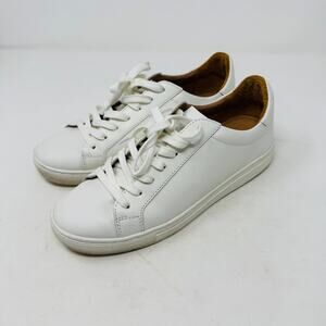 Quince White Leather Low-Top Sneakers with Tan Lining
